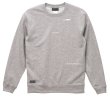 画像1: GRANDE.F.P スキャッタードロゴプリントスウェットクルー.トレーナー　ヘザーグレー