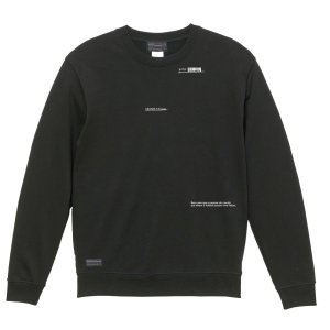 画像: GRANDE.F.P スキャッタードロゴプリントスウェットクルー.トレーナー　ブラック