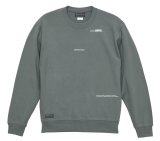 画像: GRANDE.F.P スキャッタードロゴプリントスウェットクルー.トレーナー　ストーングリーン