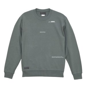 画像: GRANDE.F.P スキャッタードロゴプリントスウェットクルー.トレーナー　ストーングリーン