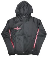 画像: 【BIGサイズ対応】GRANDE.F.P.ハイパーロゴフーデッドジャージジャケット　ブラックｘレッド