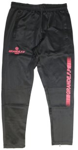 画像: 【BIGサイズ対応】GRANDE.F.P.ハイパーロゴジャージロングパンツ　ブラックｘレッド
