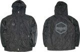 画像: 【BIGサイズ対応】Grande.F.P.Japan.ヘキサゴン.アクティブライトウェザーフードジャケット（裏メッシュ付）　ブラックｘグレー