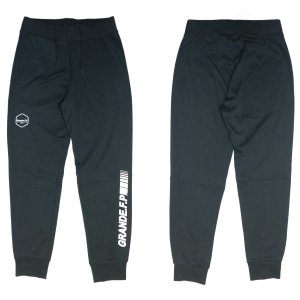 画像: 【BIGサイズ対応商品】Grande.F.P.Japan.ヘキサゴン.ドライスウェットジャージトラックパンツ　ブラックｘホワイト