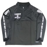 画像: 【BIGサイズ対応】Grande.f.p.LIMITEDトレーニングハーフジップジャージジャケット　ブラックｘホワイト