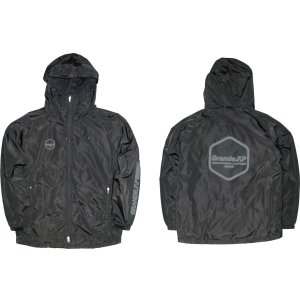 画像: 【ジュニアサイズ対応商品】Grande.F.P.Japan.ヘキサゴン.アクティブライトウェザーフードジャケット（裏メッシュ付）　ブラックｘグレー