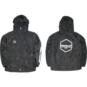 画像: 【ジュニアサイズ対応商品】Grande.F.P.Japan.ヘキサゴン.アクティブライトウェザーフードジャケット（裏メッシュ付）　ブラックｘホワイト
