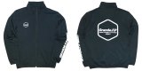 画像: 【ジュニアサイズ対応】Grande.F.P.Japan.ヘキサゴン.ドライスウェットジャージトラックジャケット　ブラックｘホワイト