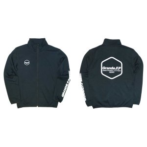 画像: 【BIGサイズ対応商品】Grande.F.P.Japan.ヘキサゴン.ドライスウェットジャージトラックジャケット　ブラックｘホワイト