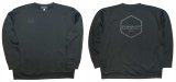 画像: 【BIGサイズ対応商品】Grande.F.P.Japan.ヘキサゴン.ドライスウェットクルー　ブラックｘブラック