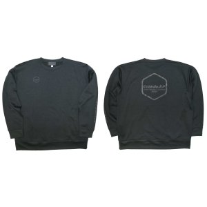 画像: 【BIGサイズ対応商品】Grande.F.P.Japan.ヘキサゴン.ドライスウェットクルー　ブラックｘブラック