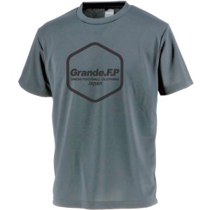 画像: 【BIGサイズ対応商品】 ■GRANDE.F.P.LIMITEDヘキサゴン.ドライメッシュプラシャツ　ダークグレーｘブラック