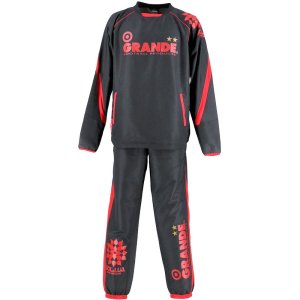 画像: 【ジュニア】GRANDE ウインドクロス ピステセットアップ ブラック/レッド