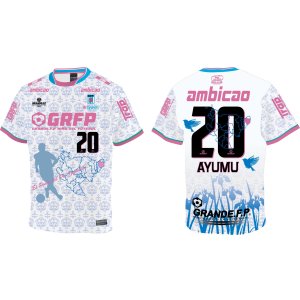 画像: 【完全予約販売：2026年4月中旬〜下旬.発売〜お届け商品.お届け指定日.不可】【ジュニア〜BIGサイズ対応商品】サガン鳥栖.豊田歩ｘGRANDE.F.Pコラボ.AYUMU・NO.20.昇華転写サポートTシャツ.半袖　ホワイト