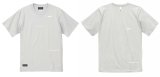 画像: 【BIGサイズ対応商品】 ■GRANDE.F.P スキャッタードロゴプリント半袖Tシャツ　フロストブルー（スカイグレー）ｘホワイト