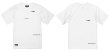 画像1: 【BIGサイズ対応商品】 ■GRANDE.F.P スキャッタードロゴプリント半袖Tシャツ　ホワイトｘブラック