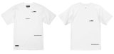画像: 【BIGサイズ対応商品】 ■GRANDE.F.P スキャッタードロゴプリント半袖Tシャツ　ホワイトｘブラック