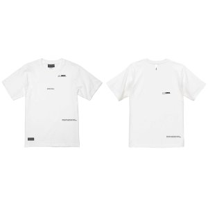 画像: 【BIGサイズ対応商品】 ■GRANDE.F.P スキャッタードロゴプリント半袖Tシャツ　ホワイトｘブラック