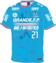 画像2: 【完全予約販売：2026年9月下旬発売〜お届け商品】 【ジュニア〜BIGサイズ対応商品】 サガン鳥栖.豊田歩選手ｘGRANDE.F.Pコラボ.AYUMU・NO.21.昇華転写サポートプラシャツ.半袖　アクアブルー