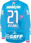 画像3: 【完全予約販売：2026年9月下旬発売〜お届け商品】 【ジュニア〜BIGサイズ対応商品】 サガン鳥栖.豊田歩選手ｘGRANDE.F.Pコラボ.AYUMU・NO.21.昇華転写サポートプラシャツ.長袖　アクアブルー