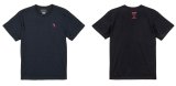 画像: 【完全予約販売：ご注文から、3〜4週間後にお届け商品.お届け指定日不可】【ジュニア〜BIGサイズ対応商品】村越凱光選手ｘGRANDE.F.Pコラボ.Kaiga.シルエット.刺繍.サポートコットン半袖Tシャツ　ブラックｘピンク