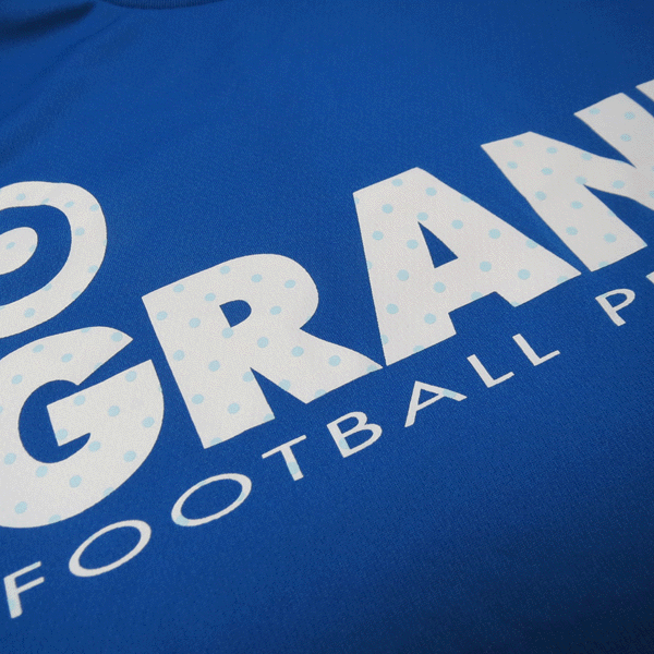 画像: GRANDE COLORFUL DOT PROTO TYPE DRY MESH T-SHIRTS BLUE/WHITE