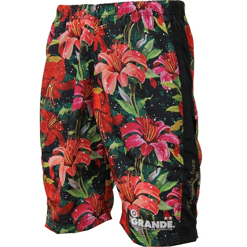 画像1: Tropical Flor HALF PANTS BLACK