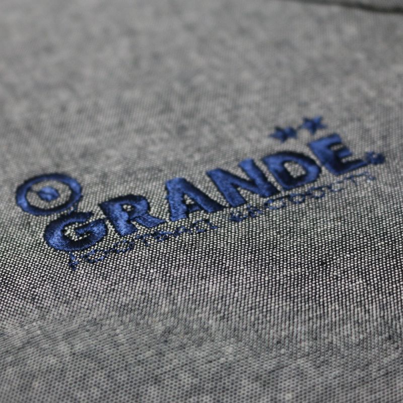 画像: CHAMBRAY HOODED JK GRAY/NAVY