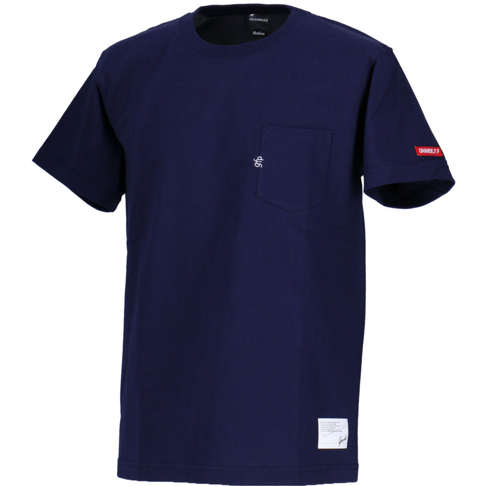 画像1: gfp.EMBROID POCKET S/S-T NAVY