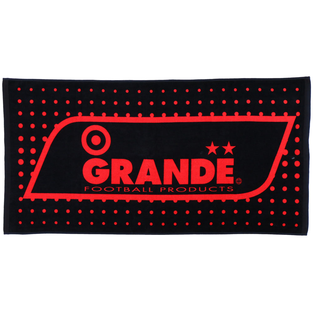 画像1: GRANDE DOT BATH TOWEL BLACK/RED