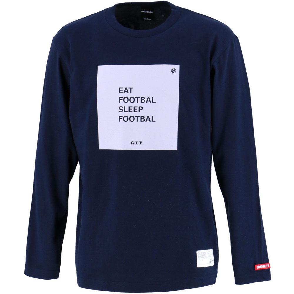 画像1: BOX PRINT L/S-T NAVY