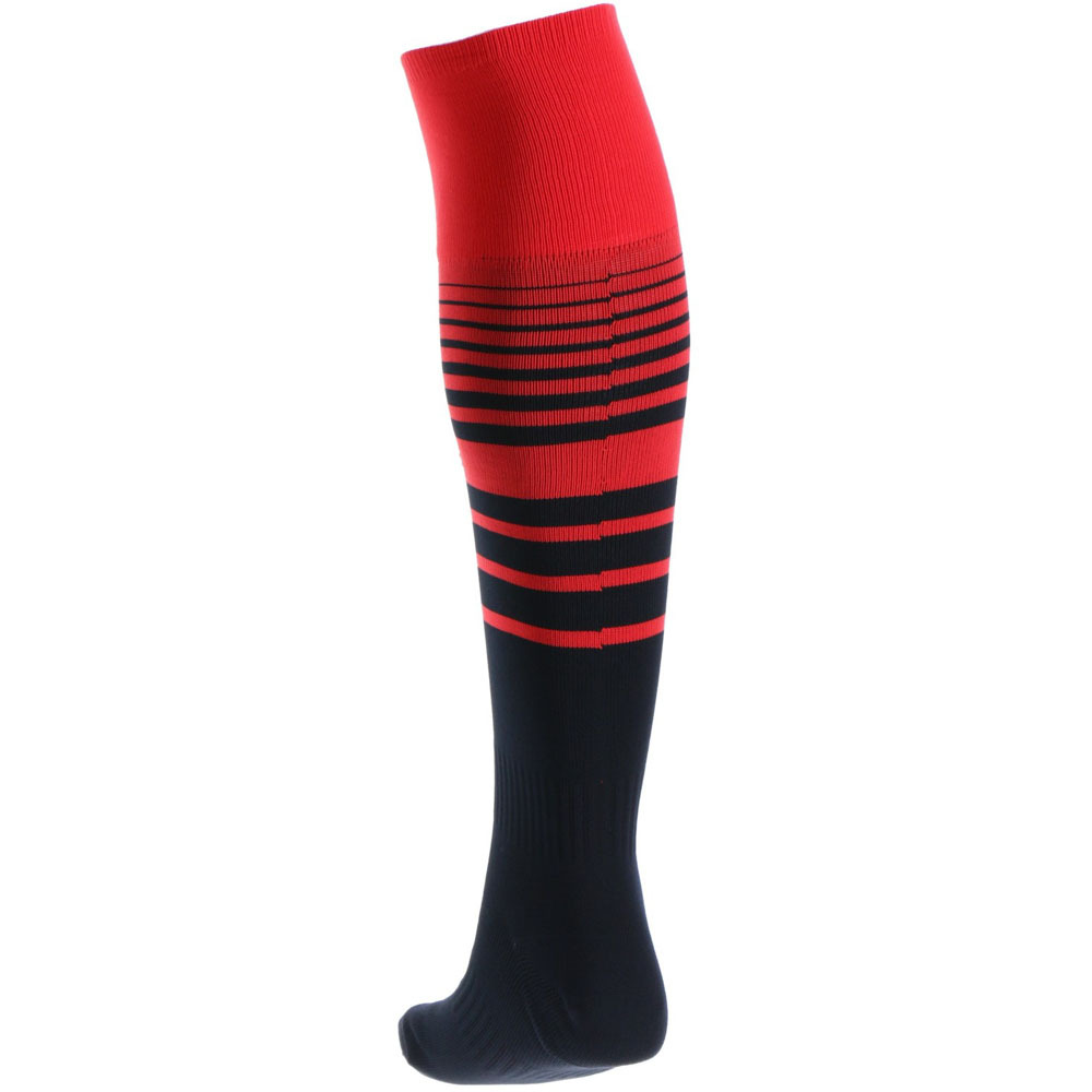 画像: MULTI BORDER FOOTBALL SOCKS BLACK/RED