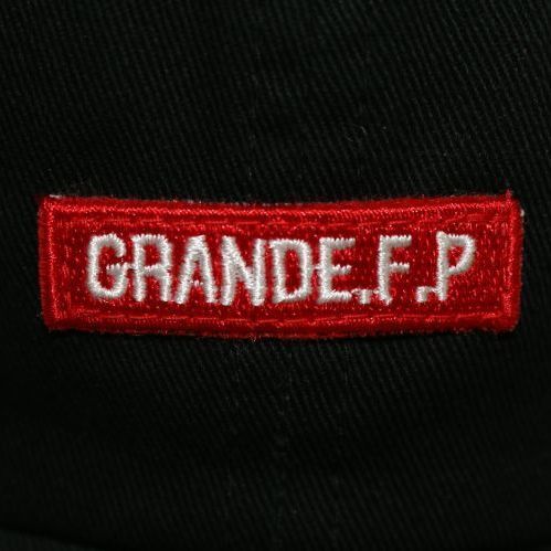 画像: GRANDE.F.P.ロゴ.刺繍.ウォッシュド.ツイル.B.B.キャップ　ブラック