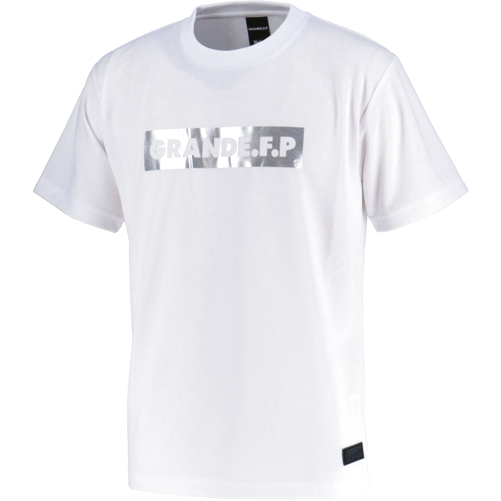 Bigサイズ対応 Grande F P ハイパーメタリックロゴ ドライメッシュｔシャツ ホワイト Grande F P グランデ エフ ピー