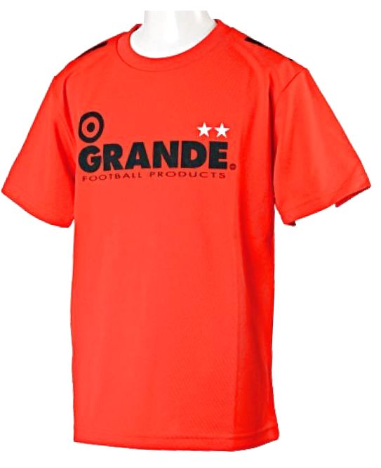 画像1: GRANDE PROTO TYPE DRY MESH KIDS T-SHIRTS レッド×ブラック