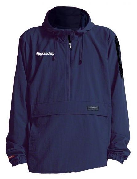 アノラックパーカー 超ビッグサイズ 3XL ハーフジップ パッカブル ネイビー