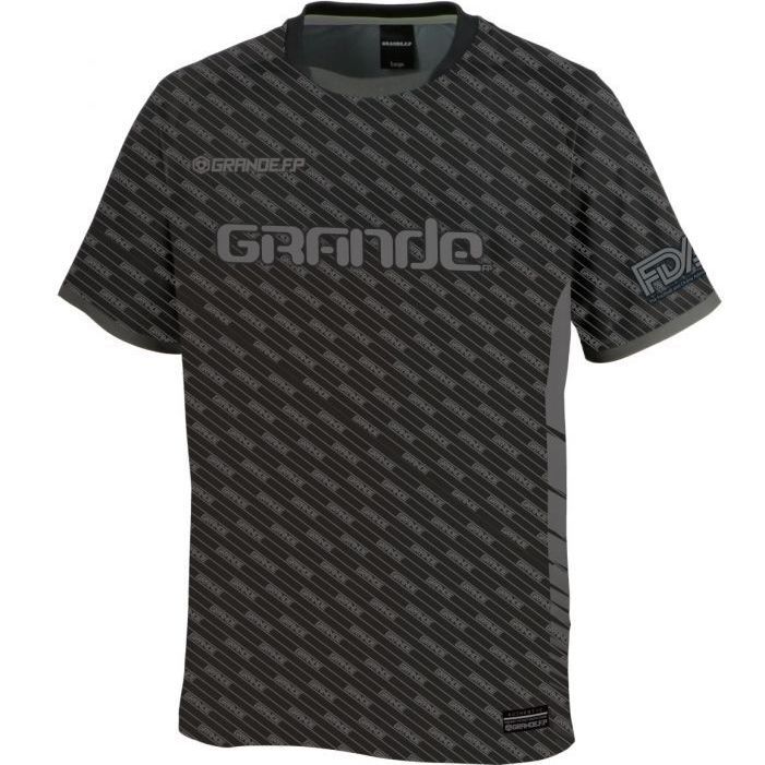 画像1: GRANDE.F.Pバイヤスロゴ.プラクティスシャツ　ブラック/グレー