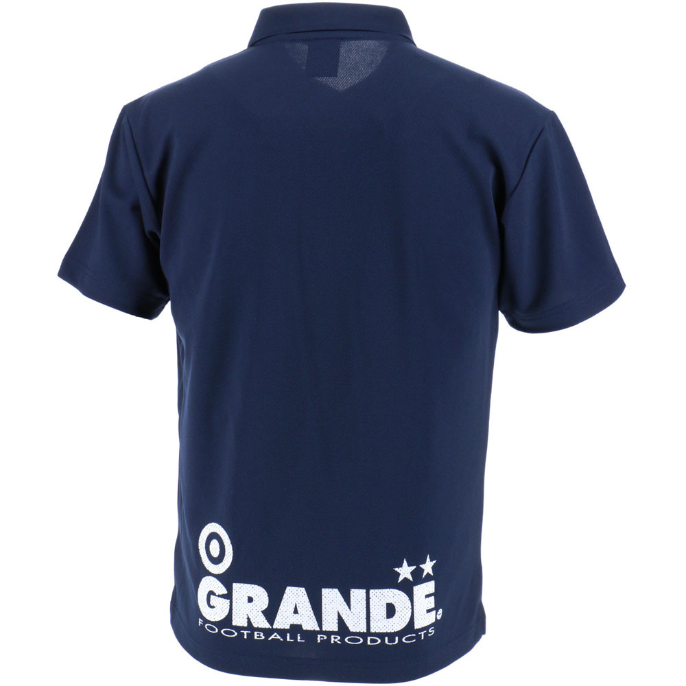 画像2: 【ジュニアサイズ対応】GRANDE.F.P　ベーシック．ムーブメント.ポロシャツ　ネイビーｘホワイト
