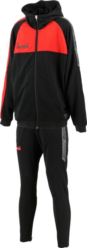 画像4: GRANDE.F.P.GRANDE.F.P 2トーン.ハイパー.フーデット.パイルジャージジャケット　ブラックｘレッド