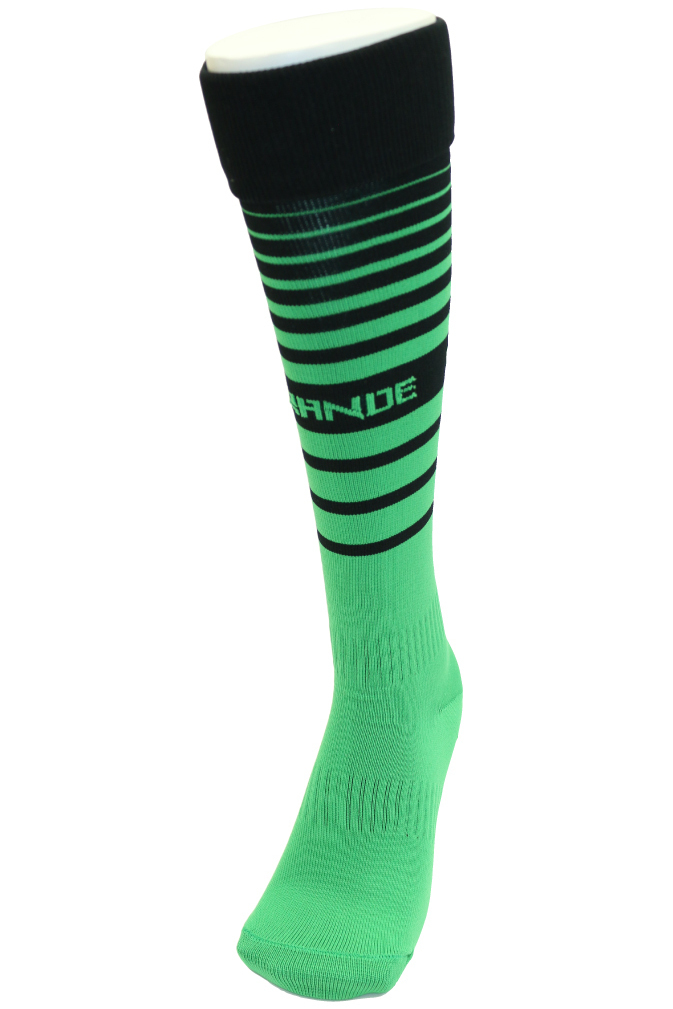 画像1: MULTI BORDER FOOTBALL SOCKS 　ケリーグリーンｘブラック