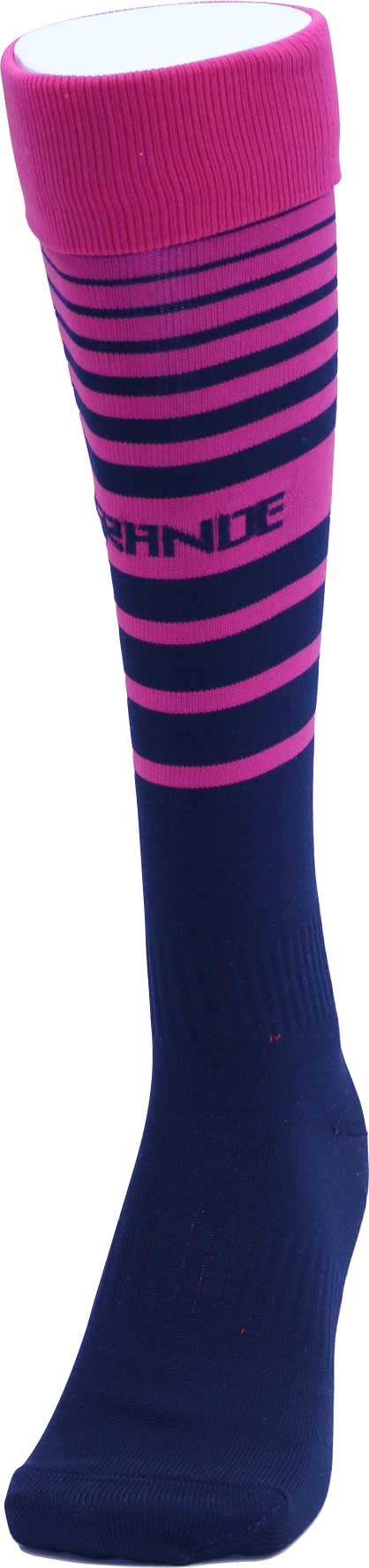 画像1: MULTI BORDER FOOTBALL SOCKS NAVY/PINK