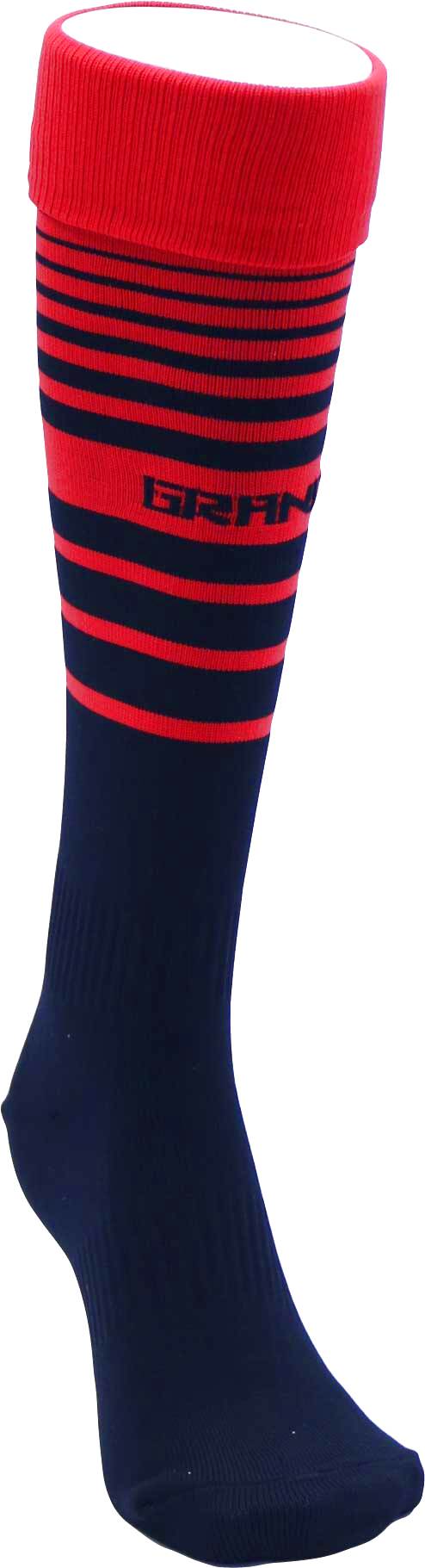 画像2: MULTI BORDER FOOTBALL SOCKS BLACK/RED