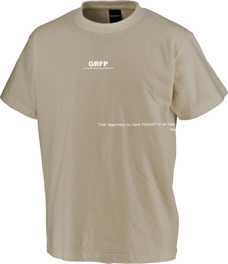 画像2: グランデ.エフ.ピー.GRFPロゴプリント半袖Tシャツ　サンドカーキｘホワイト