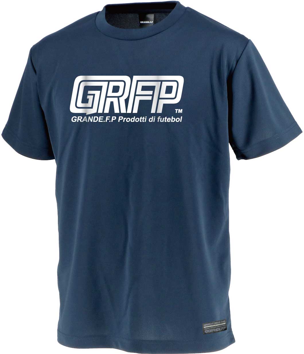 画像1: 【BIGサイズ対応】GRFP.ドライメッシュプラクティスシャツ　ネイビーｘホワイト