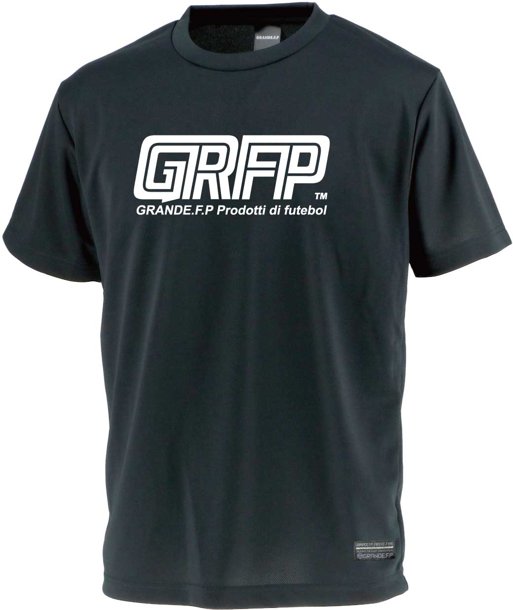 画像1: 【BIGサイズ対応】GRFP.ドライメッシュプラクティスシャツ　ブラックｘホワイト