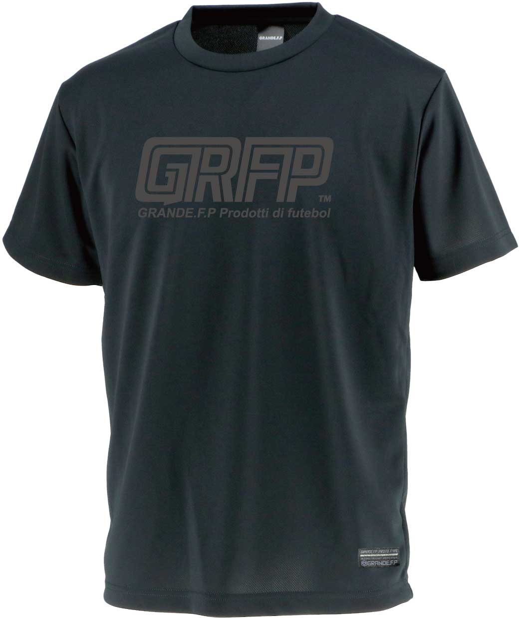 画像1: 【BIGサイズ対応】GRFP.ドライメッシュプラクティスシャツ　ブラックｘブラック