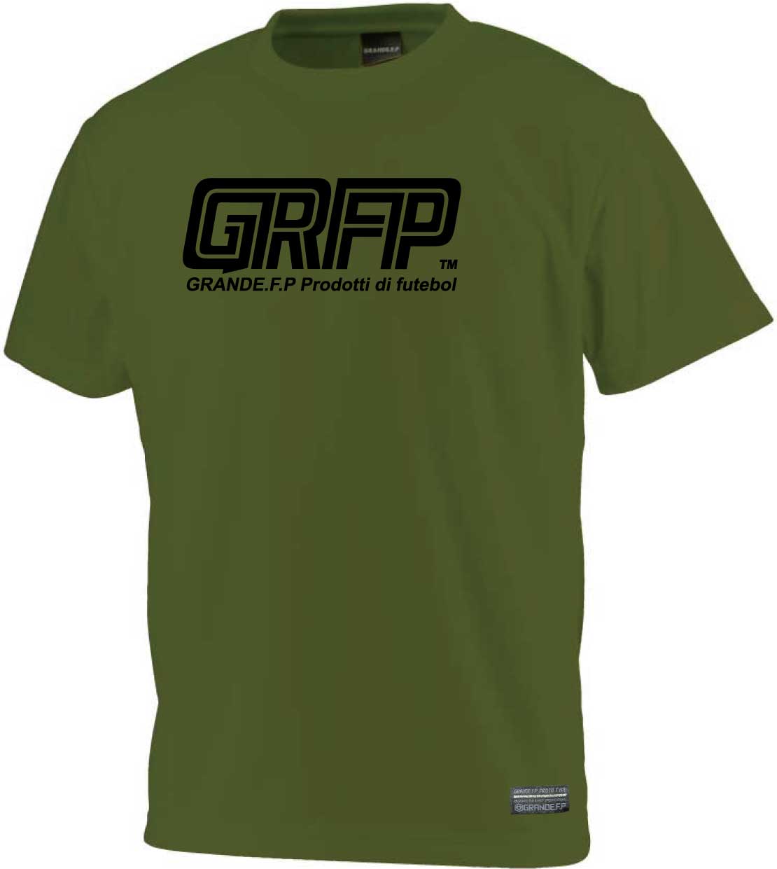 画像1: 【BIGサイズ対応】GRFP.ドライメッシュプラクティスシャツ　アーミーグリーンｘブラック
