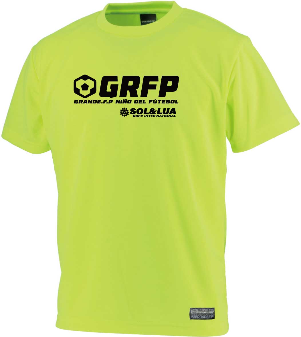 画像2: 【ジュニアサイズ対応】GRFP.SOL&LUAドライメッシュTシャツ　蛍光イエローｘブラック