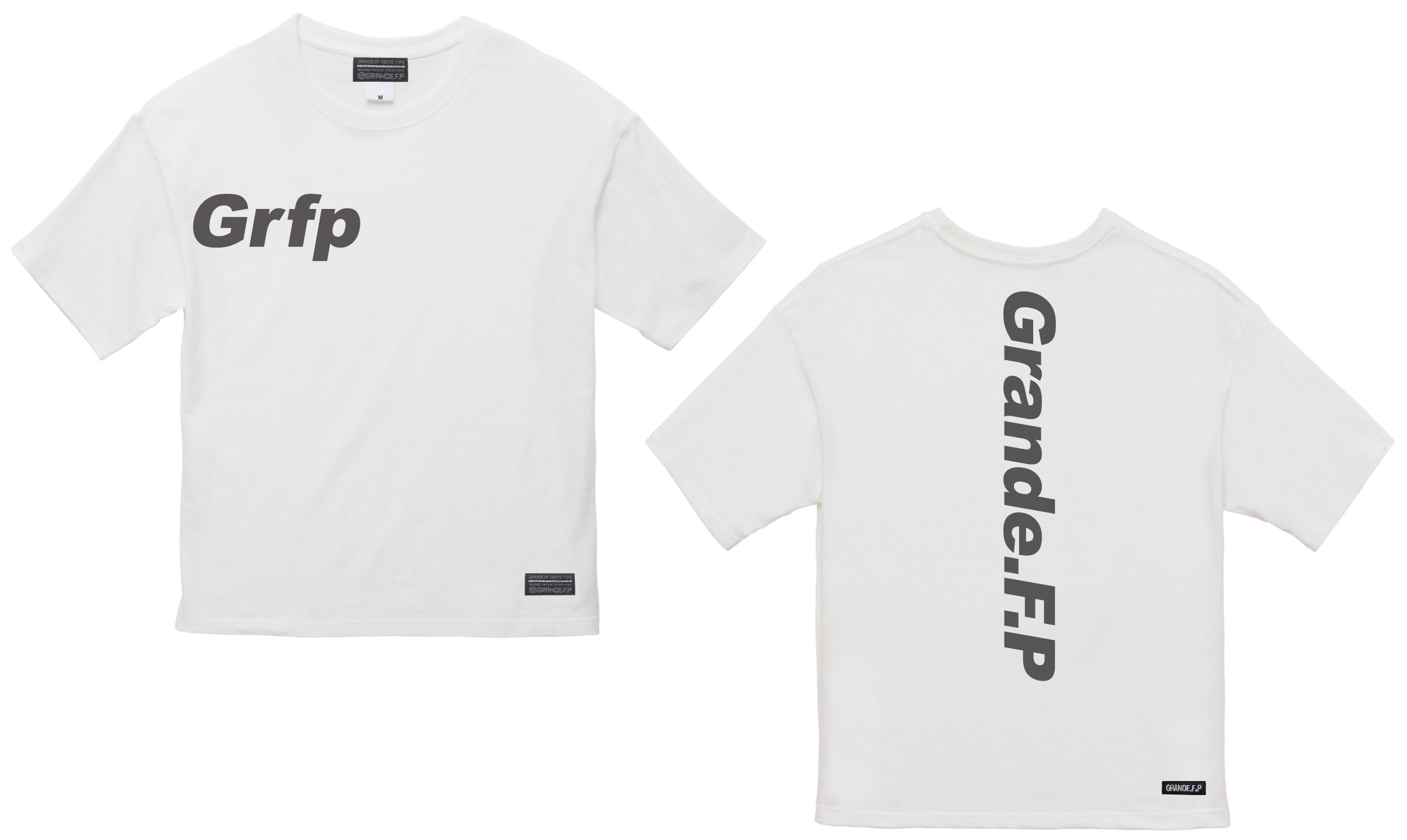 画像1: Grfp.プリント.ルーズフィット半袖Tシャツ　ホワイトｘブラック