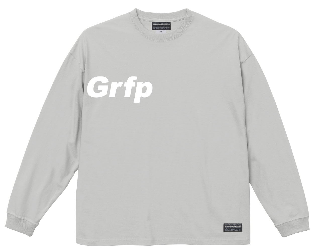 画像2: Grfp.プリント.ルーズフィット長袖Tシャツ　フロストグレーｘホワイト